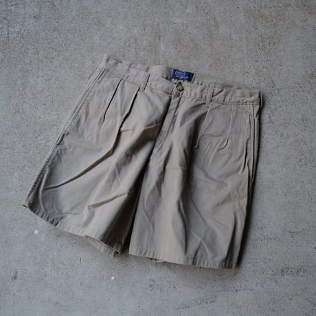 [W34] POLO CHINO SHORTS 2tuck_80-90s vintage