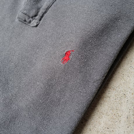 ［XL］POLO SHIRT_MADE IN USA_80-90s vintage_dark gray