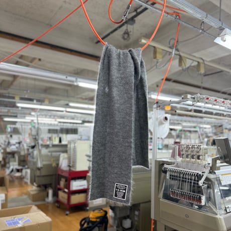 Kid Mohair Neckwear Scarf "Snow Gray"