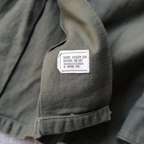［16 ( 1/2) XL fit］USARMY Olive Green Shirts_Cotton 100_deadstock_no.10