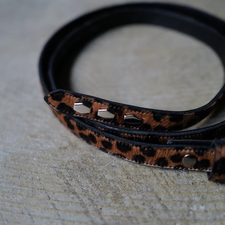 [anytee classics]  Narrow Long Belt_Leopard