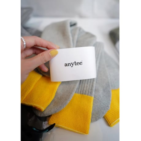 Comfort Rib Pile Socks_Gray×Yellow