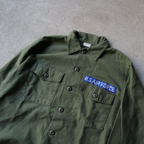 ［16 (1/2) XL fit］US AIRFORCE Olive Green Shirts_Cotton100_no.5