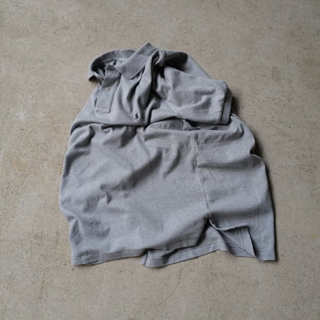 ［L］POLO SHIRT_MADE IN USA_80-90s vintage_gray