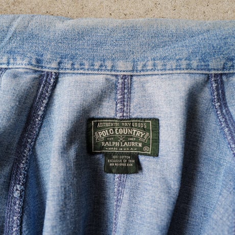 ［XL］POLO COUNTRY Denim Coverall _80s vintage