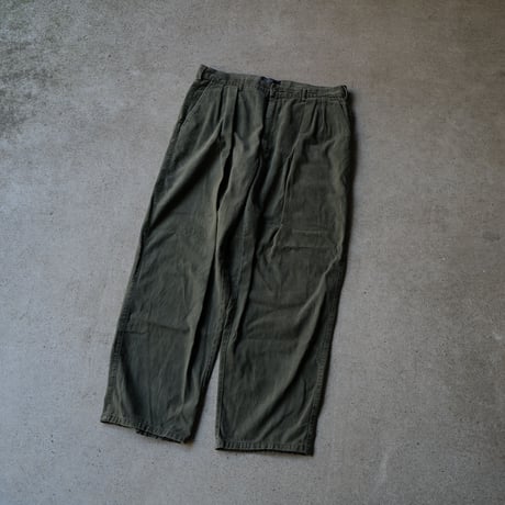 ［W36 L30］VINTAGE POLO CHINO 2tuck PANTS_Military Olive