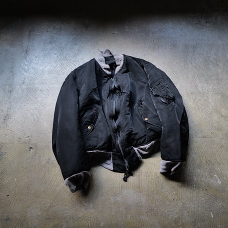 "Super Black" Shrink MA-1_Lavender Rib_no.4
