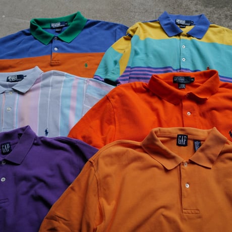 ［XL］POLO SHIRT_MADE IN USA_80-90s vintage_no.11