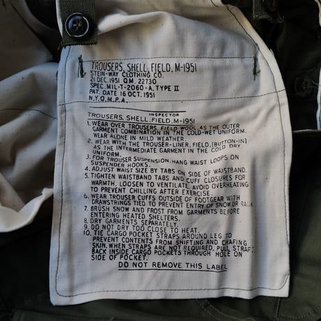 ［W Large(35-39)×L Regular(30)］M51 Cargo Pants_50s vintage_deadstock_no.20