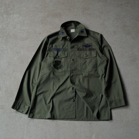 ［16 ( 1/2) / XL fit］U.S.AIR FORCE Olive Green Shirts_no.9