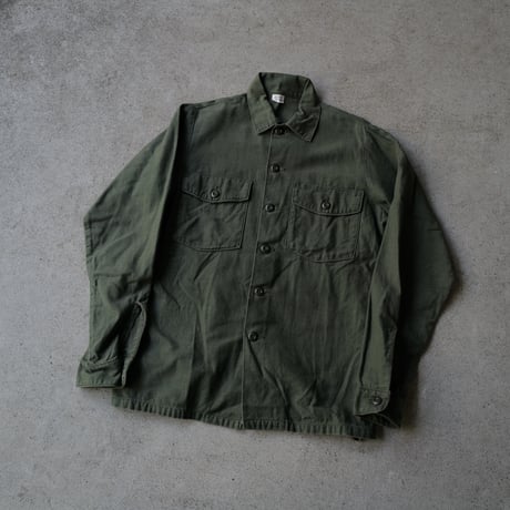 ［L (15 1/2)］USARMY Olive Green Shirts_Cotton100_no.18