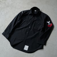 ［17 XXL fit］U.S.NAVY Black Shirt_deadstock_no.17