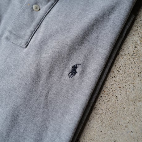 ［L］POLO SHIRT_MADE IN USA_80-90s vintage_gray