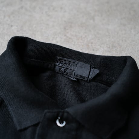 ［L］Super Black_VINTAGE POLO SHIRT_made in USA_no.07
