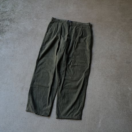 ［W36 L30］VINTAGE POLO CHINO 2tuck PANTS_Military Olive