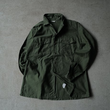 ［16 ( 1/2) / XL fit］U.S.NAVY Olive Green Shirts_Cotton100_deadstock_no.38