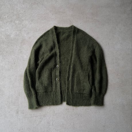 Kid Mohair Cardigan "Military Green"