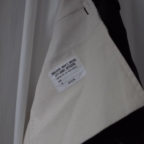 [anytee classics] Officer Pants_Black Gabardine
