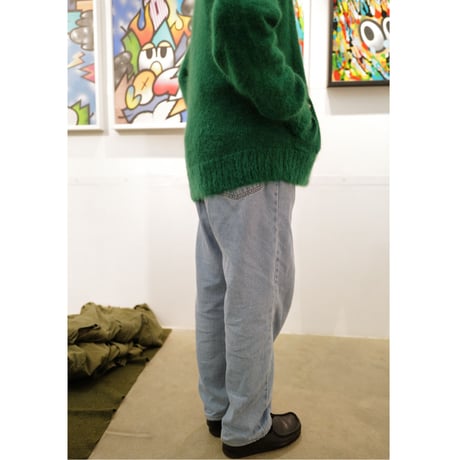 Kid Mohair Cardigan "Chiyoda Green"