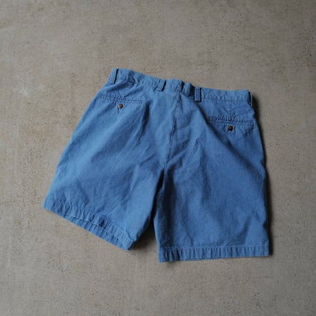 [W38] Chambray 2tuck shorts_no.2