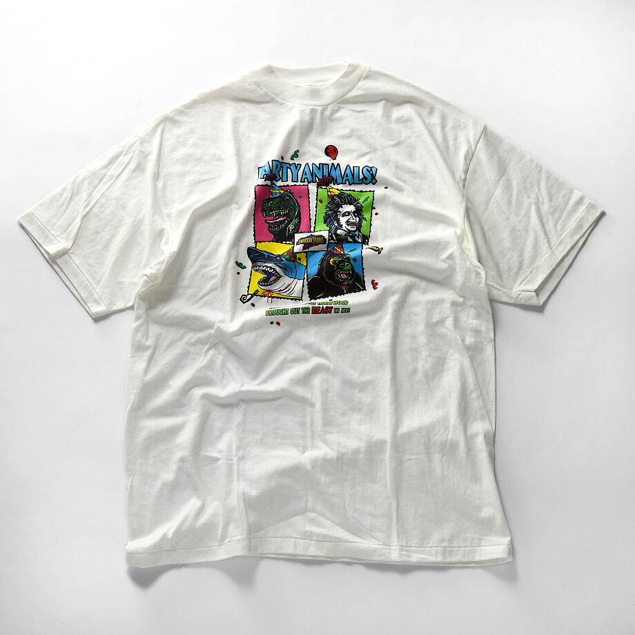 90年ユニバーサルスタジオジェラシックパークTシャツ ホワイト美品XL tシャツ UNIVERSAL/ユニバーサル WILDSPEED/ワイルドスピード