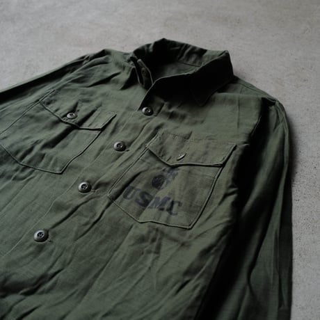 ［15 (1/2)］USMC Olive Green Shirts_Cotton 100_no.18