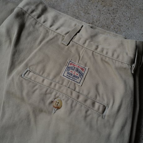 [W38 L30] POLO CHINO 2tuck_MADE IN USA_80-90s vintage_no.1