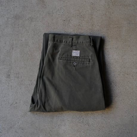 [W34 L30] VINTAGE POLO CHINO 2tuck PANTS_Military Color_no.2