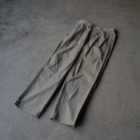 [W34 L30] VINTAGE POLO CHINO 2tuck PANTS_Military Color_no.1
