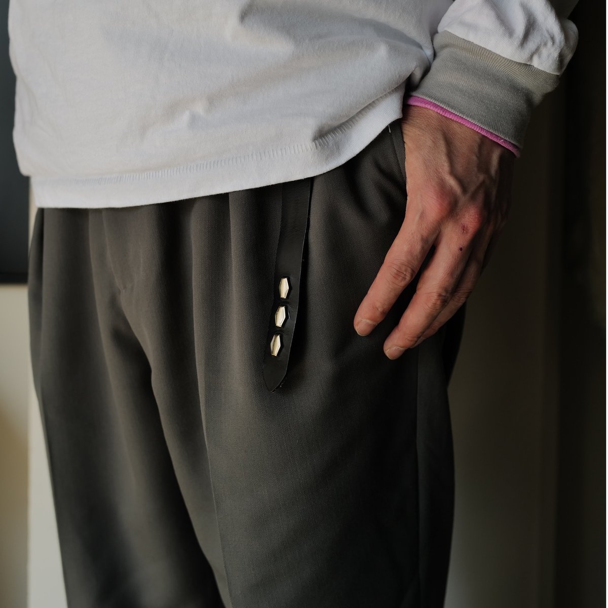 anytee Officer Pants Military Gray Mサイズ anytee classics] Officer Pants_Military Gray |