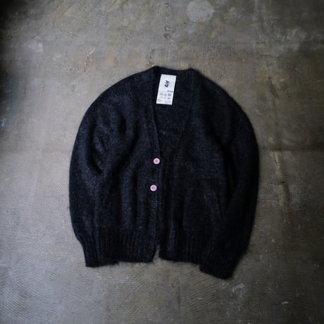 8周年記念店頭限定 Kid Mohair Cardigan "Charcoal Black Pink"