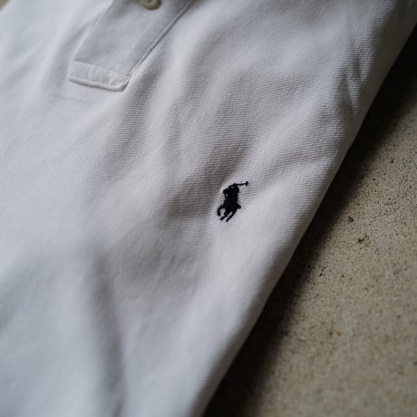 ［XL］POLO SHIRT_MADE IN USA_80-90s vintage_white