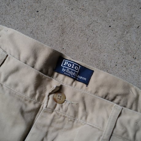 [W34 L32] POLO CHINO 2tuck_MADE IN USA_80-90s vintage_no.5
