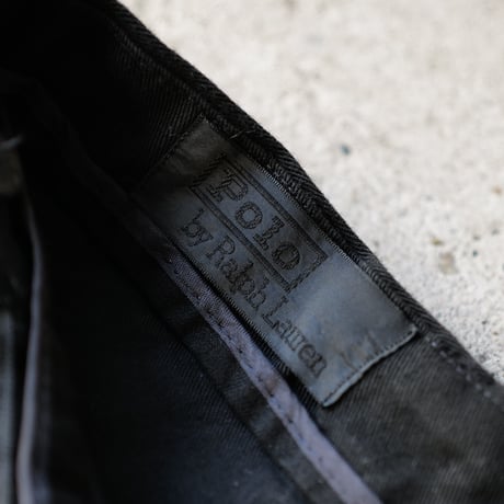 [W37 L32] Super Black_VINTAGE POLO CHINO 2tuck Pants_no.17