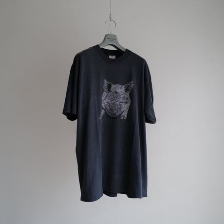 ［XXL］Pig Black Tee