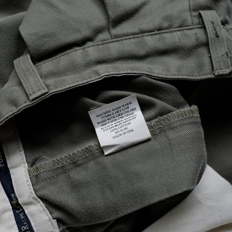［W37 L30］VINTAGE POLO CHINO 2tuck PANTS_Military Olive_no.8