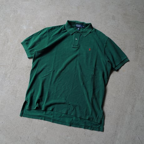 ［XL］POLO SHIRT_MADE IN USA_80-90s vintage_green