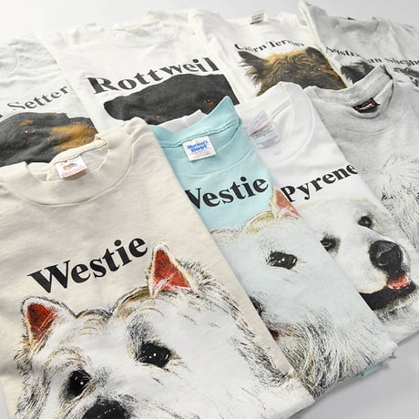 ［L］Dog Tee_80-90s vintage_made in USA