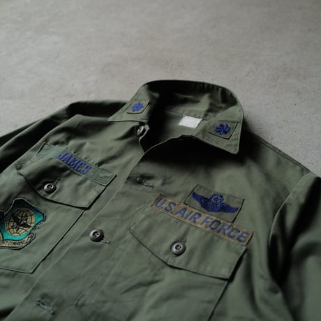 ［16 ( 1/2) / XL fit］U.S.AIR FORCE Olive Green Shirts_no.9