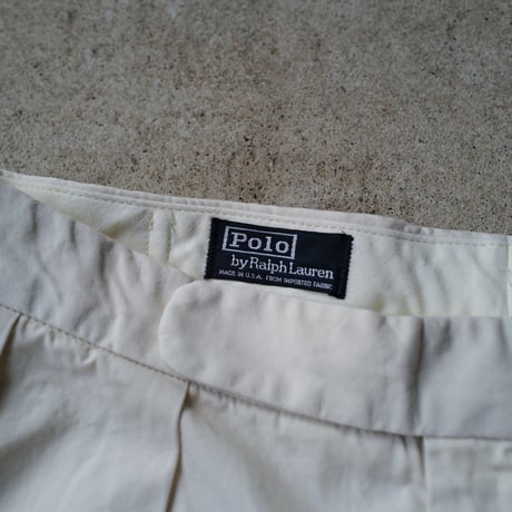 [W34] POLO CHINO SHORTS 2tuck_made in USA_80-90s vintage_no.5