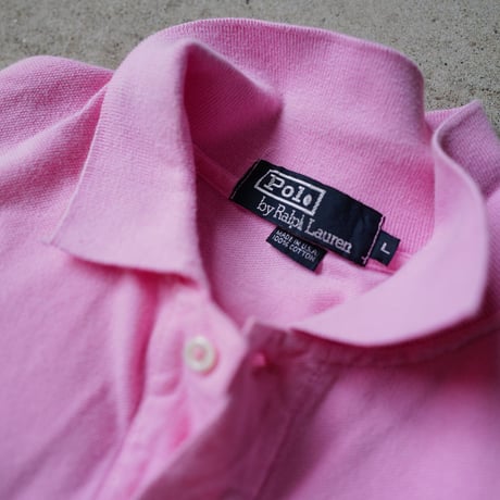 ［L］POLO SHIRT_MADE IN USA_80-90s vintage