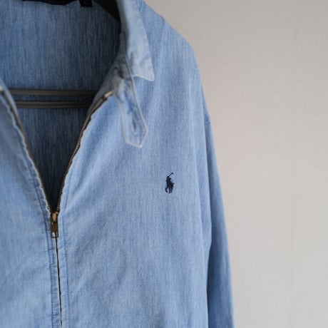 ［L］Old POLO_80s vintage_chambray jacket