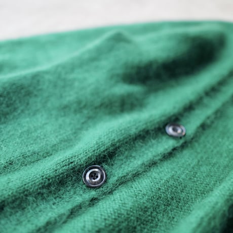 Kid Mohair Cardigan "Chiyoda Green"