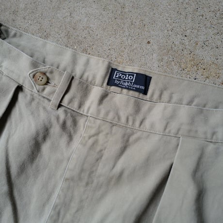 [W38] POLO CHINO GURKHA SHORTS 2tuck_80-90s vintage