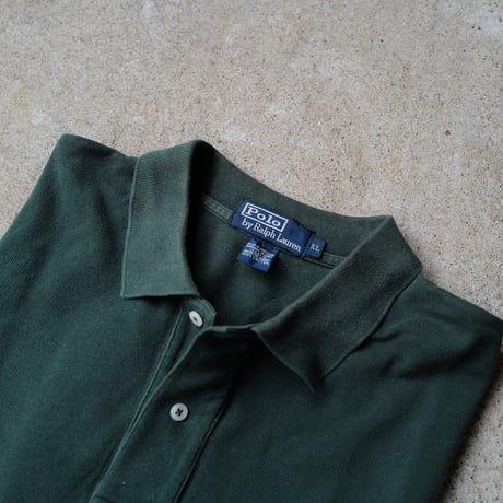 ［XL］POLO SHIRT_MADE IN USA_80-90s vintage_green