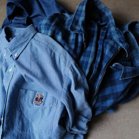 ［L］POLO Bear Chambray SHIRTS_deadstock_90s vintage