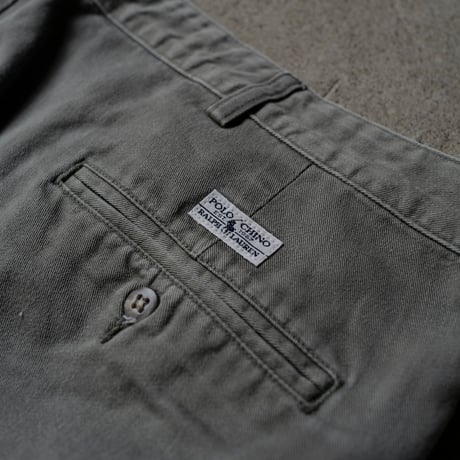 ［W40 L30］VINTAGE POLO CHINO 2tuck PANTS_Military Olive_no.7