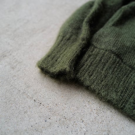 Kid Mohair Cardigan "Military Green"
