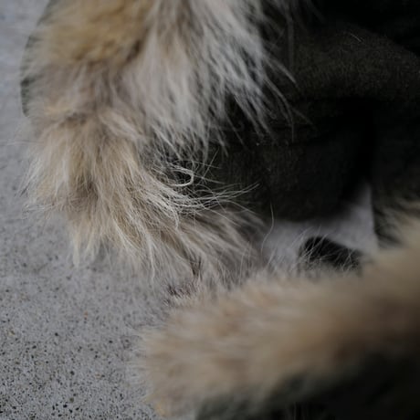 ［Free size］m51_first model_coyote fur hood_no.2