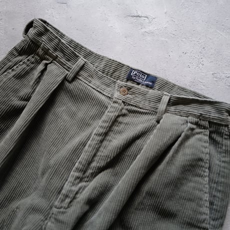 [W34 L32] POLO CORDUROY PANTS 2tuck_80-90s vintage